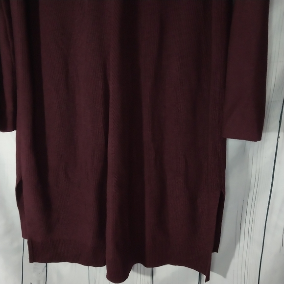 J Jill Womens Plum Longline V-Neck Cardigan Coatagin Pockets Sweater Size XL - Picture 11 of 15